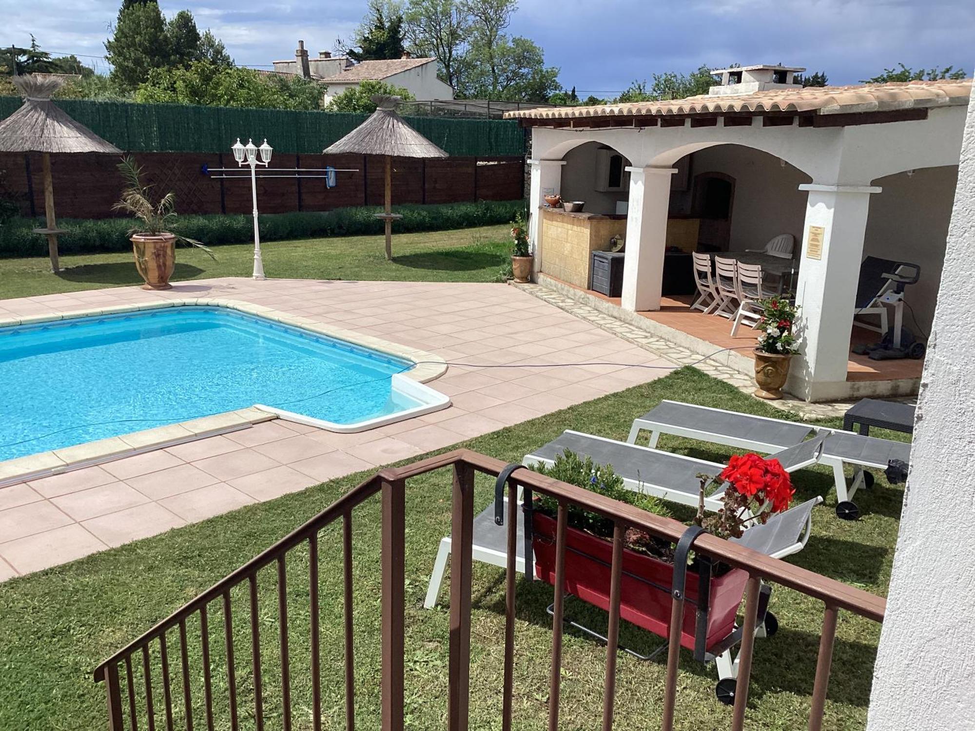 Les Chambres D'Hotes D'Eloise, Piscine Privee Aramon Bagian luar foto